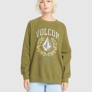 Volcom Stone Green Oversized Graphic Sweatshirt Size Medium